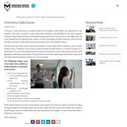 Chemistry Crash Course – Making Sense