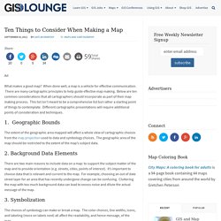 Ten Things to Consider When Making a Map ~ GIS Lounge