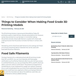 Things to Consider When Making Food Grade 3D Printing Models