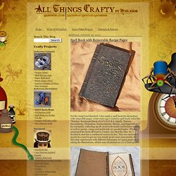 Spell Book with Removable Recipe Pages