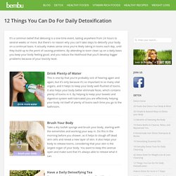 12 Things You Can Do For Daily Detoxification