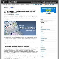 10 Things Every Web Designer Just Starting Out Should Know