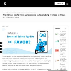 Things to Know Before Developing a delivery app like Favor
