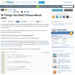 10 Things You Didn't Know About Java