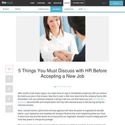 5 Things You Must Discuss with HR Before Accepting a New Job