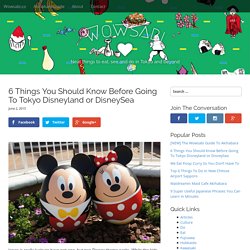 6 Things You Should Know Before Going To Tokyo Disneyland or DisneySea