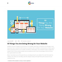 10 Things You Are Doing Wrong On Your Website