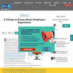 3 Things to Know About Employee Experience