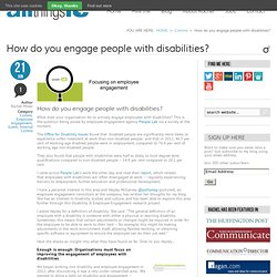 How do you engage people with disabilities?