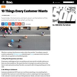 10 Things Every Customer Wants
