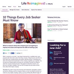 10 Things Every Job Seeker Must Know