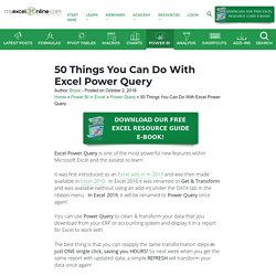 50 Things You Can Do With Excel Power Query (Get & Transform)