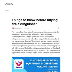 Things to know before buying fire extinguisher