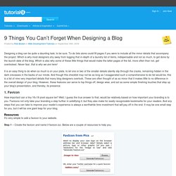 9 Things You Can’t Forget When Designing a Blog