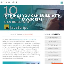 10 Things You Can Build with JavaScript - Grand Circus - Tech Training