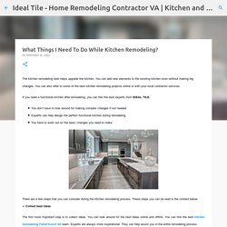 What Things I Need To Do While Kitchen Remodeling?