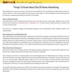 Things To Know About Out-Of-Home Advertising