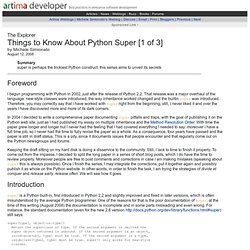 Things to Know About Python Super [1 of 3] - Vimperator