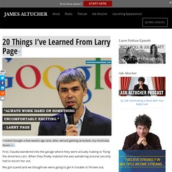 20 Things I've Learned From Larry Page