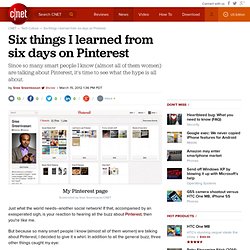 Six things I learned from six days on Pinterest
