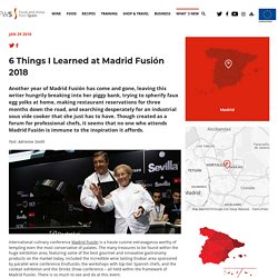 6 Things I Learned at Madrid Fusión 2018