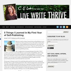 5 Things I Learned in My First Year of Self-Publishing