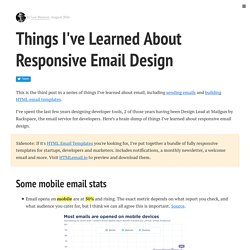 Things I've Learned About Responsive Email Design
