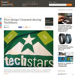 Five things I learned during TechStars