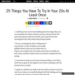 25 Things You Have To Try In Your 20s At Least Once