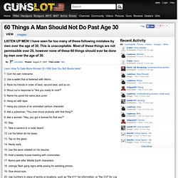 60 Things A Man Should Not Do Past Age 30