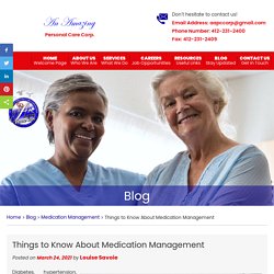 Things to Know About Medication Management