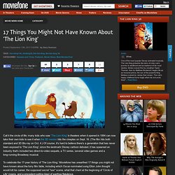 17 Things You Might Not Have Known About The Lion King