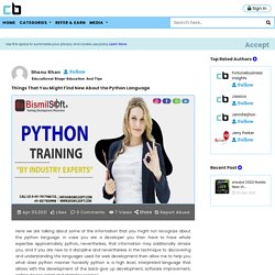 Things That You Might Find New About the Python Language