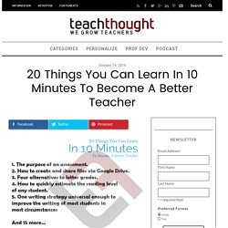 20 Things You Can Learn In 10 Minutes To Become A Better Teacher -