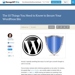 The 10 Things You Need to Know to Secure Your WordPress Site