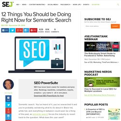 12 Things You Need to Do for Semantic Search