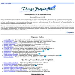 Things People Said