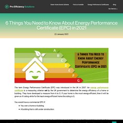 6 Things You Need to Know About Energy Performance Certificate (EPC) in 2021