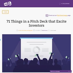 71 Things in a Pitch Deck that Excite Investors