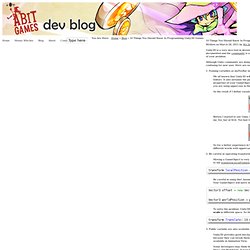 10 Things You Should Know In Programming Unity3D Games
