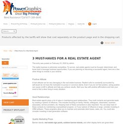 3 Must-Haves for a Real Estate Agent