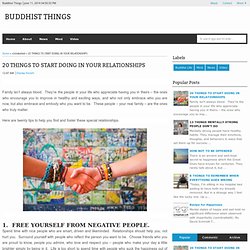 20 THINGS TO START DOING IN YOUR RELATIONSHIPS - Buddhist Things