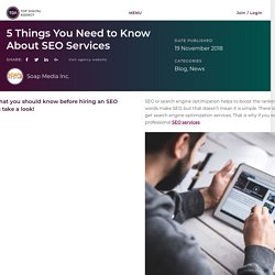 5 Things You Need to Know About SEO Services - Top Digital Agency