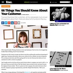 66 Things You Should Know About Your Customer