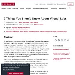 7 Things You Should Know About Virtual Labs