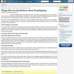 Things that you should know about Dropshipping