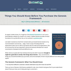 Things You Should Know Before You Purchase Genesis