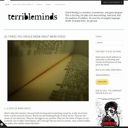 25 Things You Should Know About Word Choice - StumbleUpon