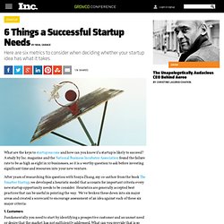 6 Things a Successful Startup Needs