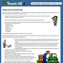Things to do in Recycle City